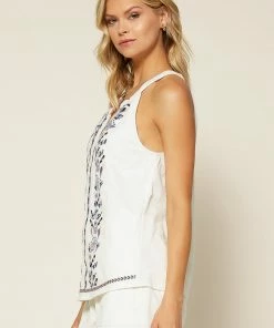 SKIES ARE BLUE Embroidered Halter Knit Top 9 SKIES ARE BLUE Embroidered Halter Knit Top