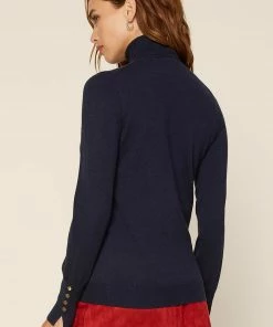 SKIES ARE BLUE Turtleneck Button Sleeve Top 9 SKIES ARE BLUE Turtleneck Button Sleeve Top