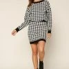 SKIES ARE BLUE Houndstooth Knit Mini Skirt Clothing 2 SKIES ARE BLUE Houndstooth Knit Mini Skirt Clothing