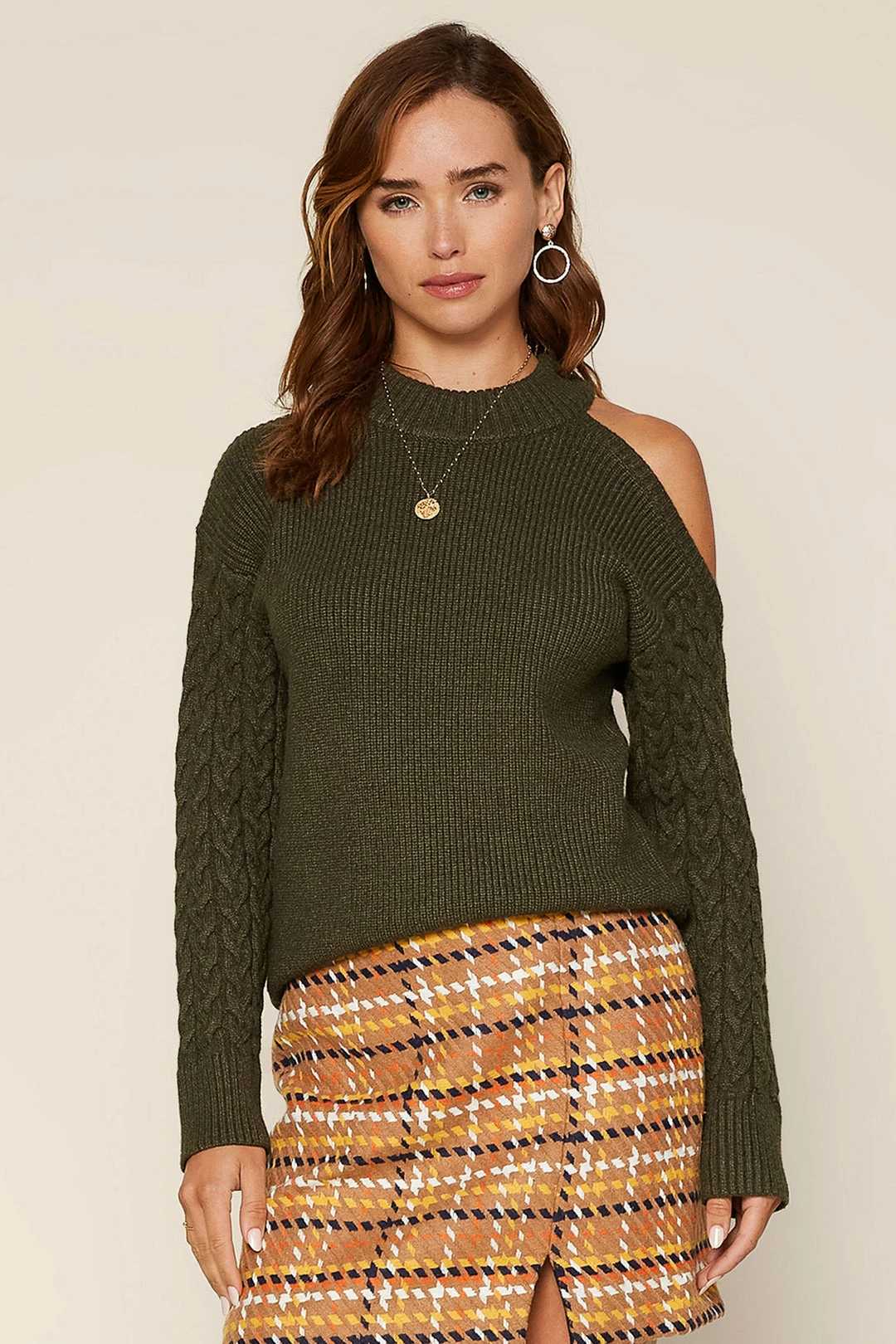 SKIES ARE BLUE Clothing Layla Cutout Shoulder Sweater 3 SKIES ARE BLUE Clothing Layla Cutout Shoulder Sweater