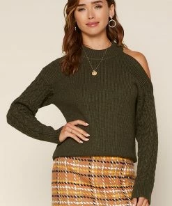 SKIES ARE BLUE Clothing Layla Cutout Shoulder Sweater 8 SKIES ARE BLUE Clothing Layla Cutout Shoulder Sweater