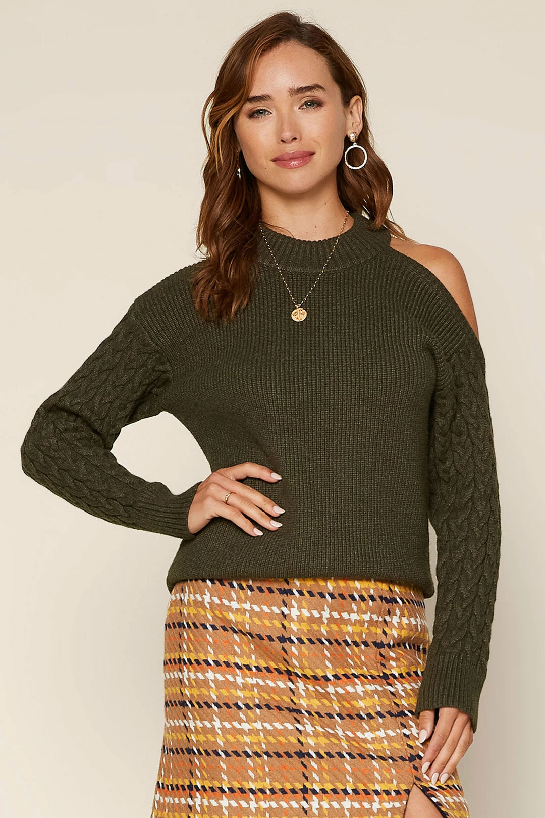 SKIES ARE BLUE Clothing Layla Cutout Shoulder Sweater 5 SKIES ARE BLUE Clothing Layla Cutout Shoulder Sweater
