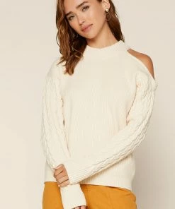 SKIES ARE BLUE Clothing Layla Cutout Shoulder Sweater 10 SKIES ARE BLUE Clothing Layla Cutout Shoulder Sweater