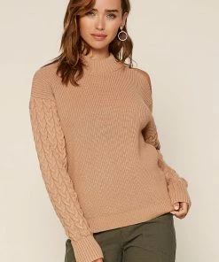 SKIES ARE BLUE Layla Cutout Shoulder Sweater