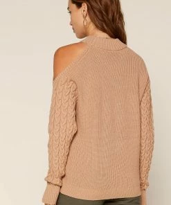 SKIES ARE BLUE Layla Cutout Shoulder Sweater