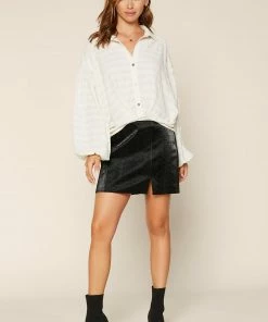 SKIES ARE BLUE Rita Textured Buttondown Top Clothing 9 SKIES ARE BLUE Rita Textured Buttondown Top Clothing