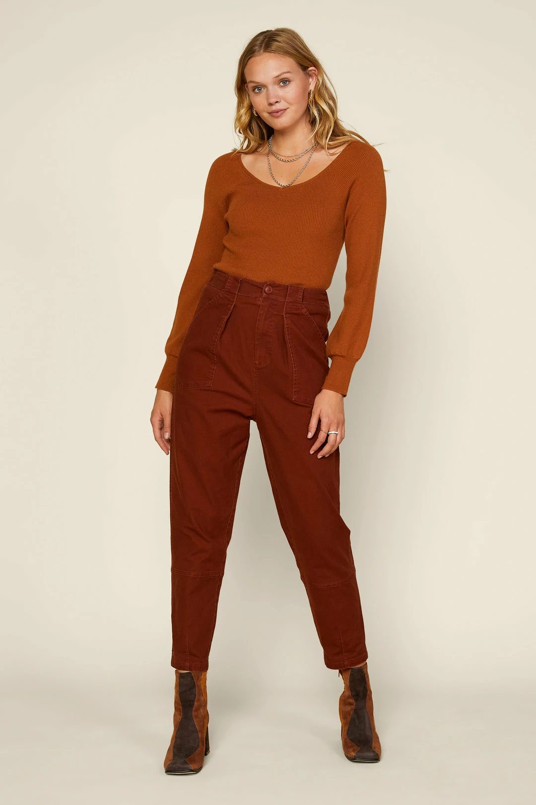 SKIES ARE BLUE Paper Bag Waist Pants Clothing 3 SKIES ARE BLUE Paper Bag Waist Pants Clothing