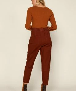 SKIES ARE BLUE Paper Bag Waist Pants Clothing