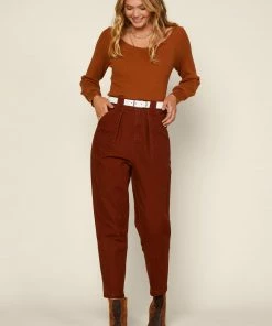 SKIES ARE BLUE Paper Bag Waist Pants Clothing 8 SKIES ARE BLUE Paper Bag Waist Pants Clothing