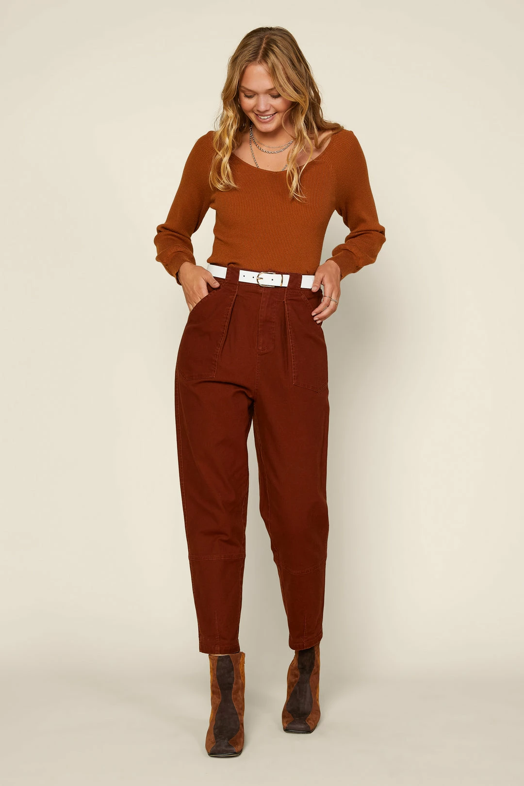 SKIES ARE BLUE Paper Bag Waist Pants Clothing 5 SKIES ARE BLUE Paper Bag Waist Pants Clothing