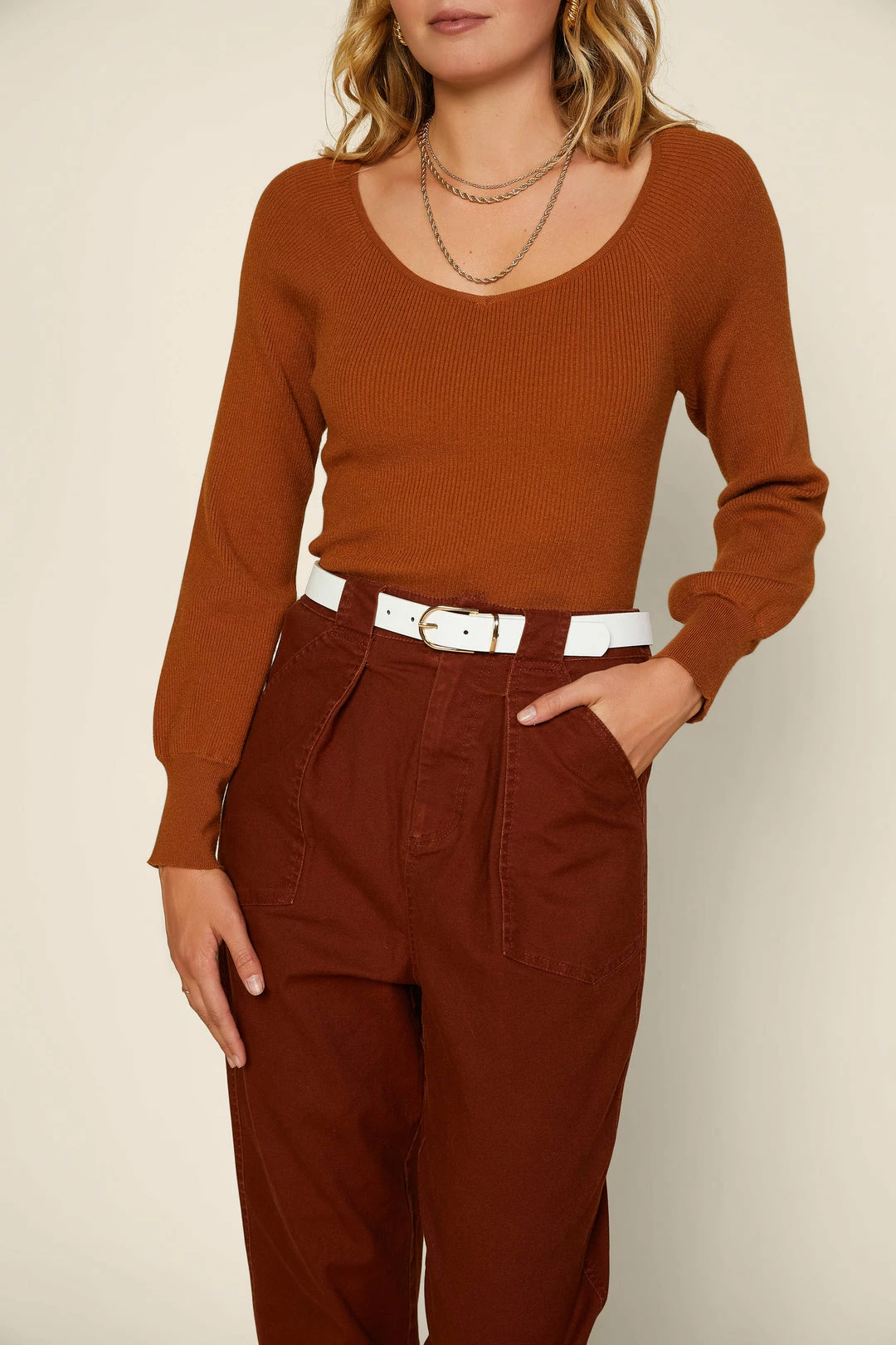 SKIES ARE BLUE Paper Bag Waist Pants Clothing 6 SKIES ARE BLUE Paper Bag Waist Pants Clothing