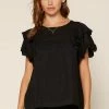SKIES ARE BLUE Lace Trim Ruffled Top 1 SKIES ARE BLUE Lace Trim Ruffled Top