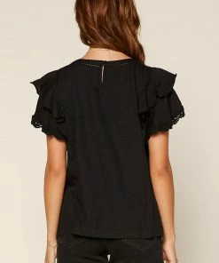 SKIES ARE BLUE Lace Trim Ruffled Top 14 SKIES ARE BLUE Lace Trim Ruffled Top
