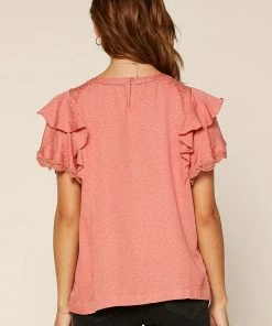 SKIES ARE BLUE Clothing Lace Trim Ruffled Top 9 SKIES ARE BLUE Clothing Lace Trim Ruffled Top