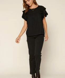 SKIES ARE BLUE Lace Trim Ruffled Top 11 SKIES ARE BLUE Lace Trim Ruffled Top