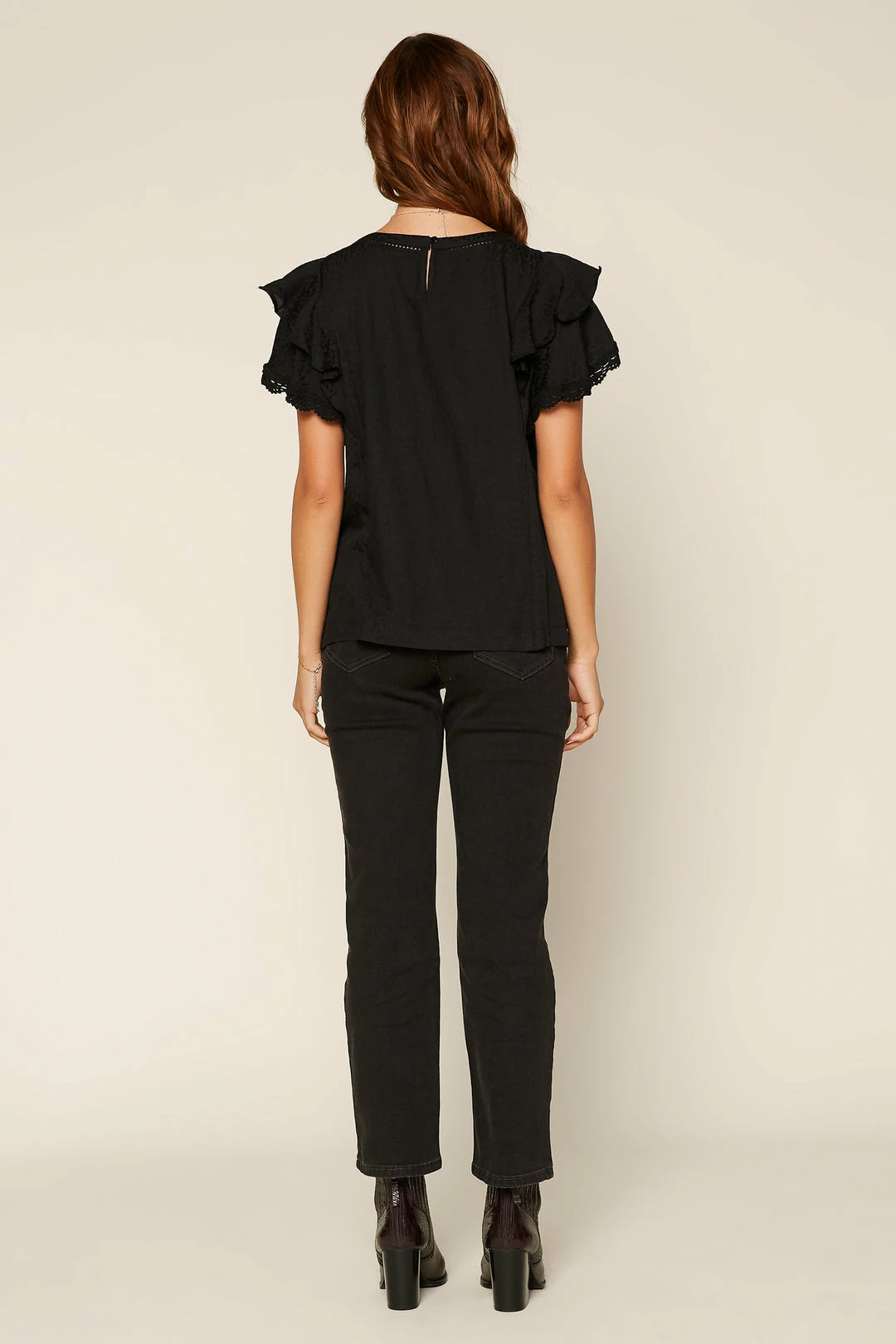 SKIES ARE BLUE Lace Trim Ruffled Top 9 SKIES ARE BLUE Lace Trim Ruffled Top