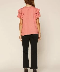 SKIES ARE BLUE Clothing Lace Trim Ruffled Top 11 SKIES ARE BLUE Clothing Lace Trim Ruffled Top