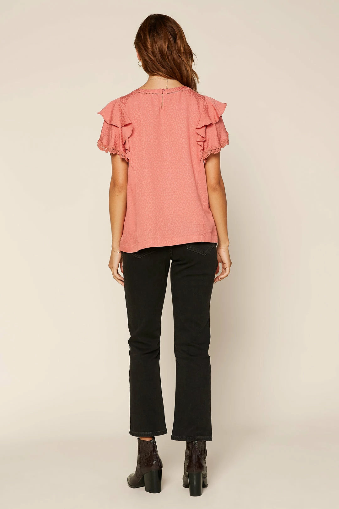 SKIES ARE BLUE Clothing Lace Trim Ruffled Top 7 SKIES ARE BLUE Clothing Lace Trim Ruffled Top