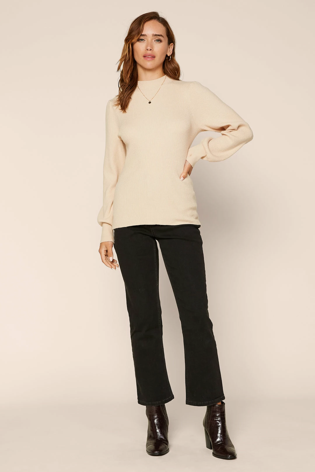 SKIES ARE BLUE Clothing Caroline Mock Neck Sweater 7 SKIES ARE BLUE Clothing Caroline Mock Neck Sweater