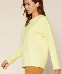 SKIES ARE BLUE Cable Knit Sleeve Sweater Clothing 8 SKIES ARE BLUE Cable Knit Sleeve Sweater Clothing