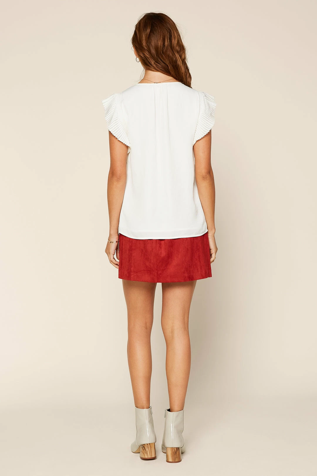 SKIES ARE BLUE Clothing Pleated Short Sleeve Top 6 SKIES ARE BLUE Clothing Pleated Short Sleeve Top