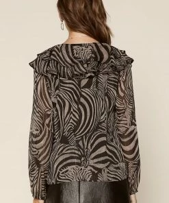 SKIES ARE BLUE Marla Animal Print Top