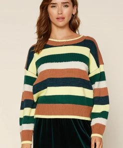 SKIES ARE BLUE Rosie Multi Striped Sweater