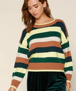 SKIES ARE BLUE Rosie Multi Striped Sweater