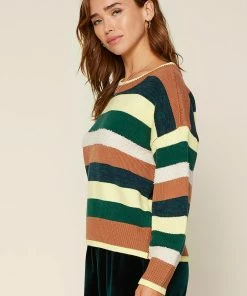 SKIES ARE BLUE Rosie Multi Striped Sweater