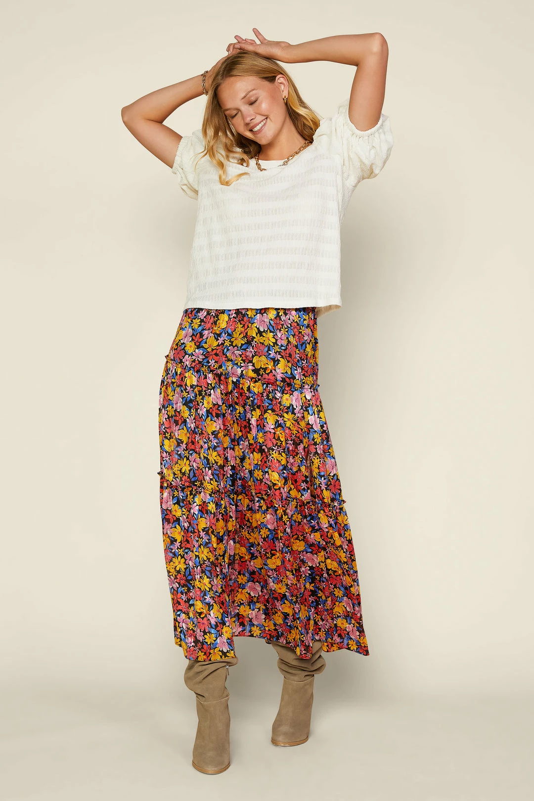 SKIES ARE BLUE Puffed Sleeve Knit Top Clothing 5 SKIES ARE BLUE Puffed Sleeve Knit Top Clothing