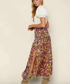SKIES ARE BLUE Floral Tiered Maxi Skirt 8 SKIES ARE BLUE Floral Tiered Maxi Skirt