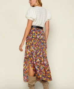 SKIES ARE BLUE Floral Tiered Maxi Skirt 9 SKIES ARE BLUE Floral Tiered Maxi Skirt