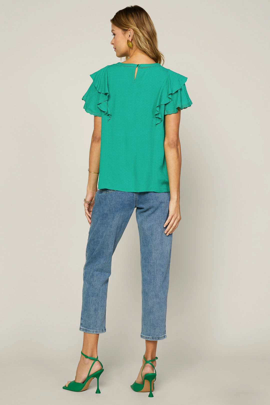 SKIES ARE BLUE Ruffled Lace Detailed Top 6 SKIES ARE BLUE Ruffled Lace Detailed Top