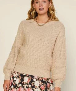 SKIES ARE BLUE Drop Shoulder Sweater