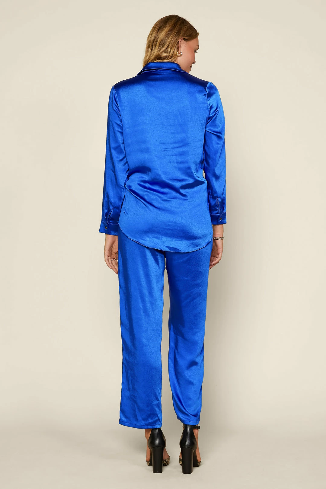 SKIES ARE BLUE Front Tie Satin Top 5 SKIES ARE BLUE Front Tie Satin Top