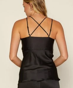 SKIES ARE BLUE Satin Draped Cami