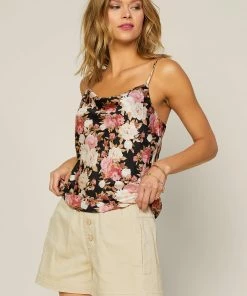 SKIES ARE BLUE Clothing Floral Cowl Neck Cami