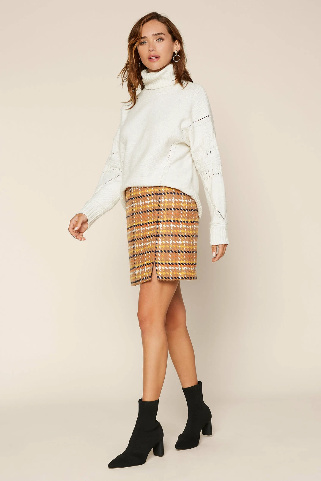 SKIES ARE BLUE Rachel Plaid Jacquard Skirt 5 SKIES ARE BLUE Rachel Plaid Jacquard Skirt