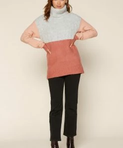 SKIES ARE BLUE Colorblock Turtleneck Sweater Clothing 8 SKIES ARE BLUE Colorblock Turtleneck Sweater Clothing