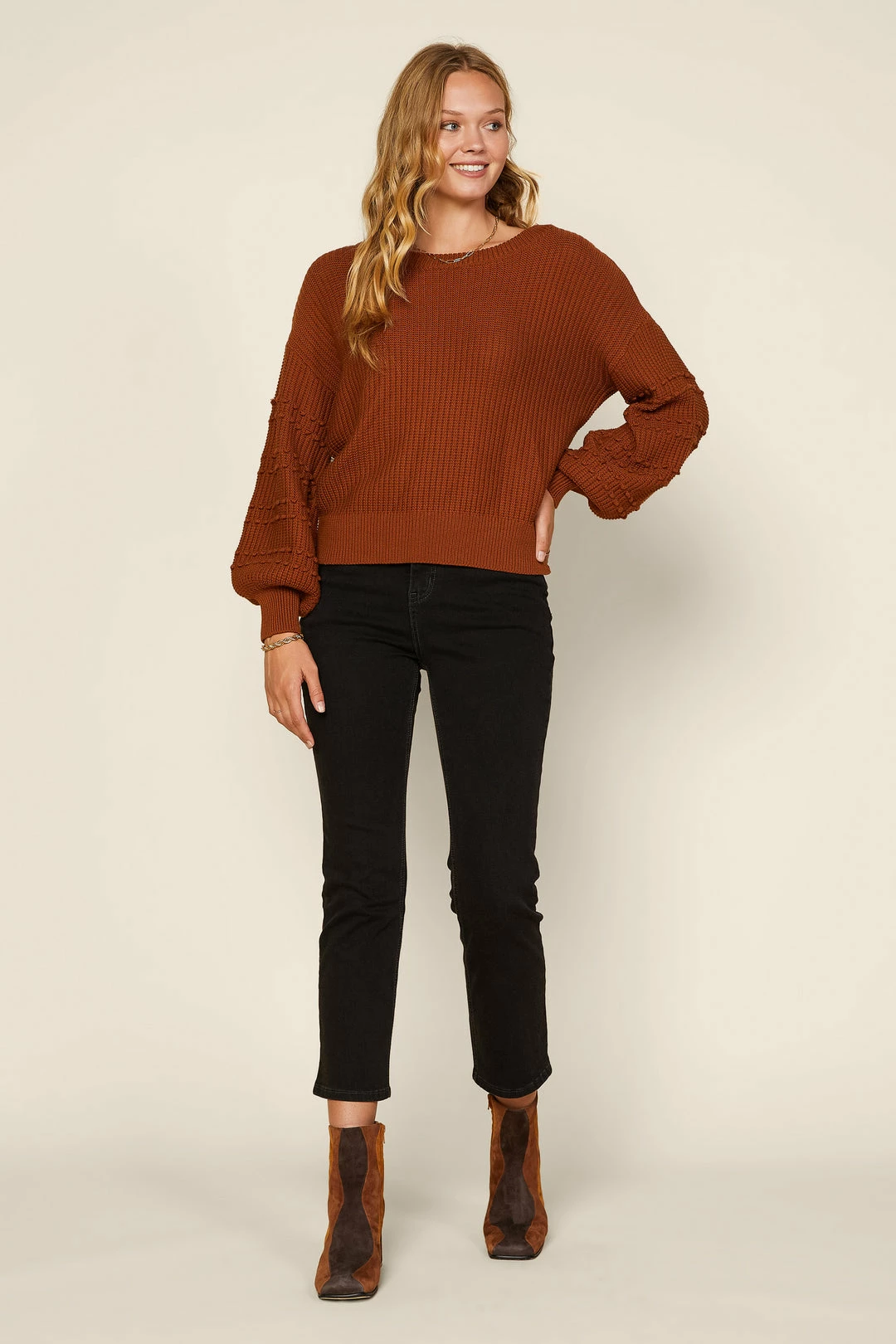 SKIES ARE BLUE Drop Shoulder Sweater Clothing 4 SKIES ARE BLUE Drop Shoulder Sweater Clothing