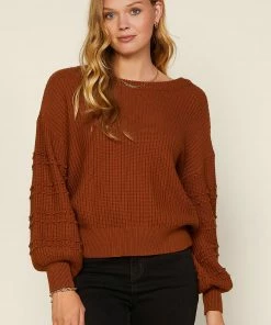 SKIES ARE BLUE Drop Shoulder Sweater Clothing