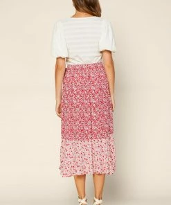 SKIES ARE BLUE Floral Ruffled Midi Skirt 9 SKIES ARE BLUE Floral Ruffled Midi Skirt