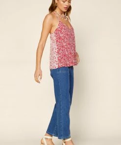 SKIES ARE BLUE Floral Color Block Strappy Cami Tops 9 SKIES ARE BLUE Floral Color Block Strappy Cami Tops