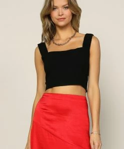 SKIES ARE BLUE Square Neck Crop Top New In Clothing