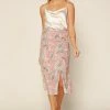 SKIES ARE BLUE Clothing Pink Paisley Ruched Skirt 1 SKIES ARE BLUE Clothing Pink Paisley Ruched Skirt