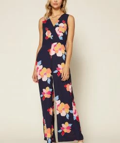 SKIES ARE BLUE Floral Print Jumpsuit Clothing