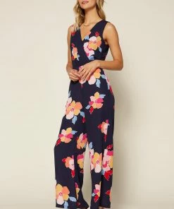 SKIES ARE BLUE Floral Print Jumpsuit Clothing