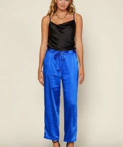 SKIES ARE BLUE Wide Leg Satin Pants Clothing 8 SKIES ARE BLUE Wide Leg Satin Pants Clothing