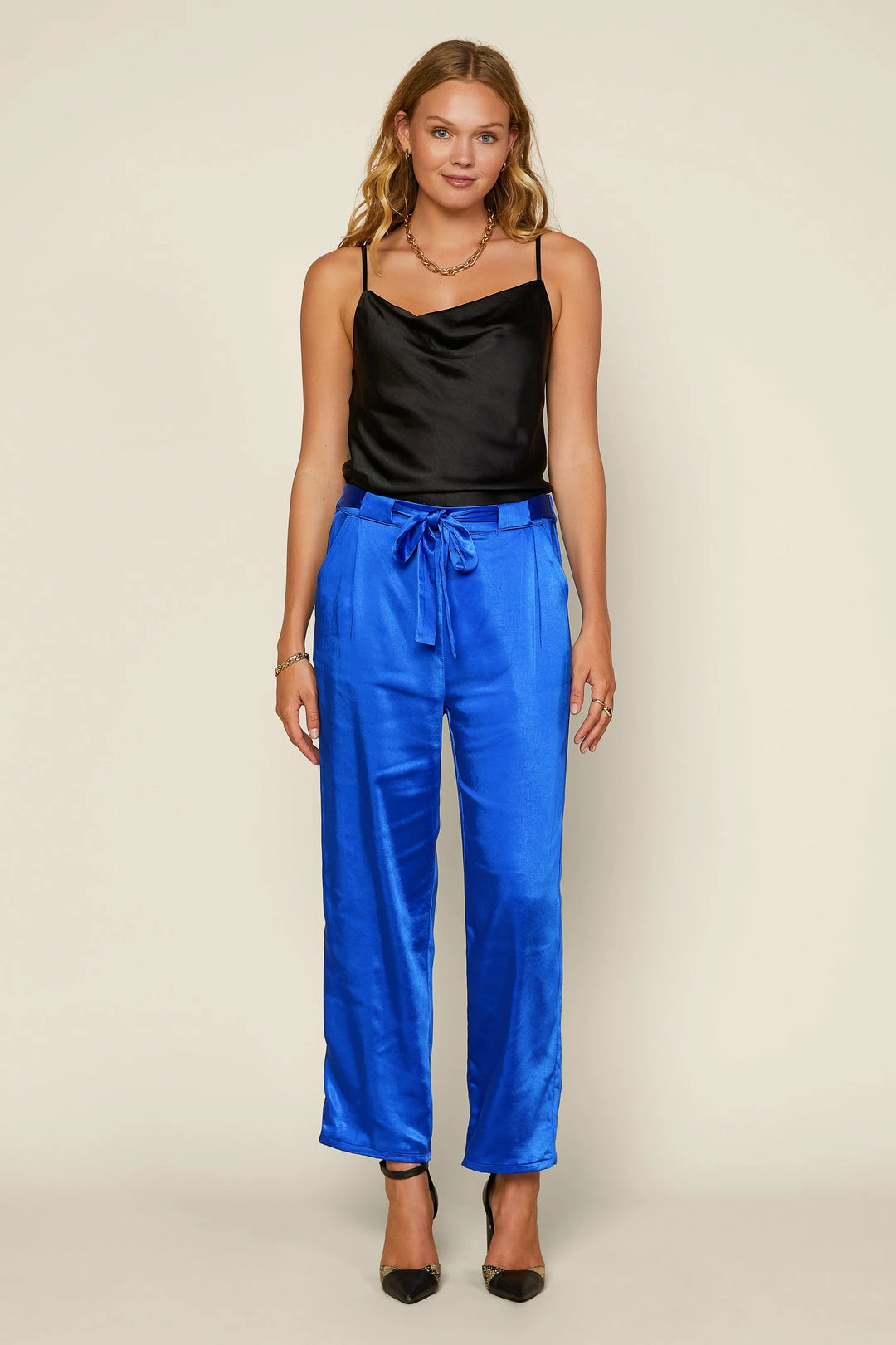SKIES ARE BLUE Wide Leg Satin Pants Clothing 5 SKIES ARE BLUE Wide Leg Satin Pants Clothing