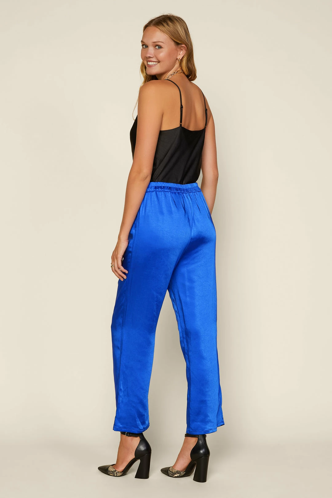 SKIES ARE BLUE Wide Leg Satin Pants Clothing 6 SKIES ARE BLUE Wide Leg Satin Pants Clothing